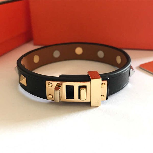 

fashion jewelry genuine leather bracelet for women the gift q0720, Black