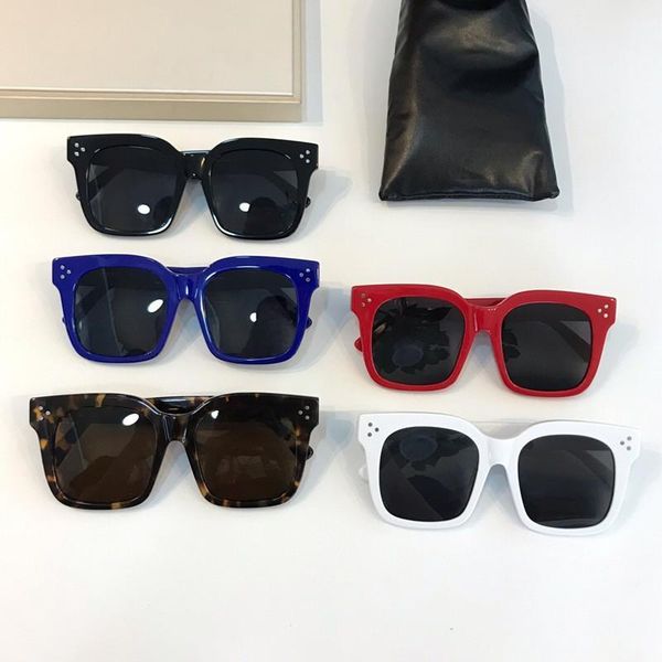 

41076 new fashion sunglasses with uv protection for men and women vintage square frame popular come with case classic sunglasses, White;black