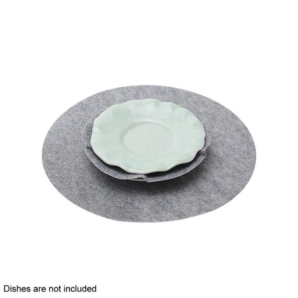 

mats & pads 48pcs gray durable divider felt plate home anti friction storage protective separators soft hassle kitchen round dinnerware