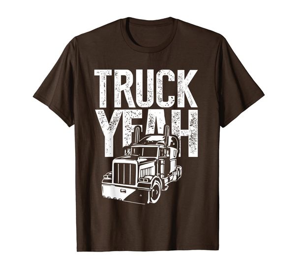 

semi truck driver t-shirt - truck yeah, White;black