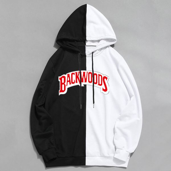 

brand backwoods designer hoodie individual rock men's t-shirt sweater letter print fashion casual pullover sweatshirt long sleeve men s, Black