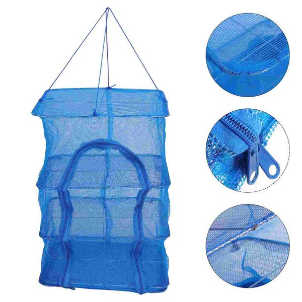 

hangers & racks 1pc vegetable fish foldable drying net hanging mesh dryer