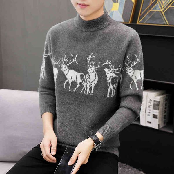 

sweater autumn and winter korean loose men's knitted bottoms student fashion cloth, White;black