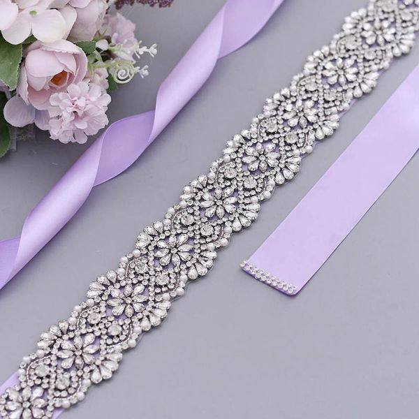 

wedding sashes amorarsi s04c crystal belts dress accessories jeweled belt bridal bride women lavender bling, White