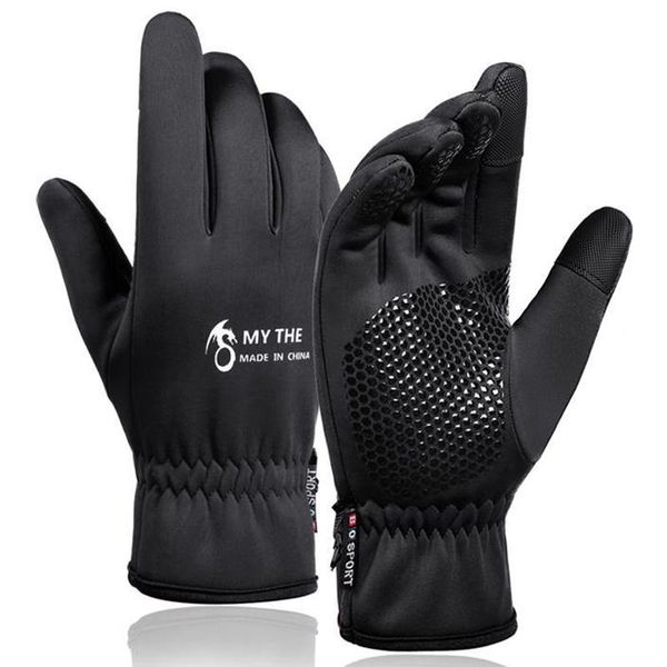 

cycling gloves mtb winter full men's women thermal black sports waterproof long elasticity bicycle accessories