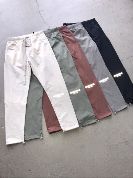 

2021 new fear of god essentials men's pants men's and women's woven casual plain trousers full length sale, Black