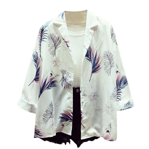 

women's blouses & shirts chiffon shirt suntan han fan, White