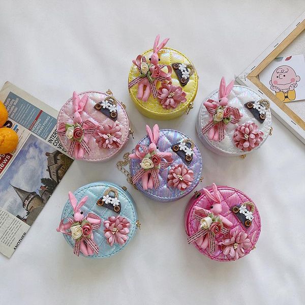 

purse korean style little girls purses and handbags crossbody bag for kids small coin pouch baby party, White