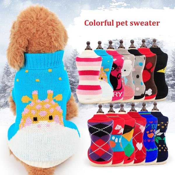 

cat costumes knitting pet clothes for small dogs sweater winter warm christmas dog coat jacket costume 35