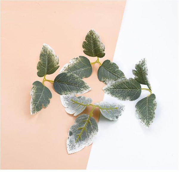 

10/30 pieces silk green leaf artificial plants wholesale wedding decorative flowers wreaths christmas decorations for hom qylsua