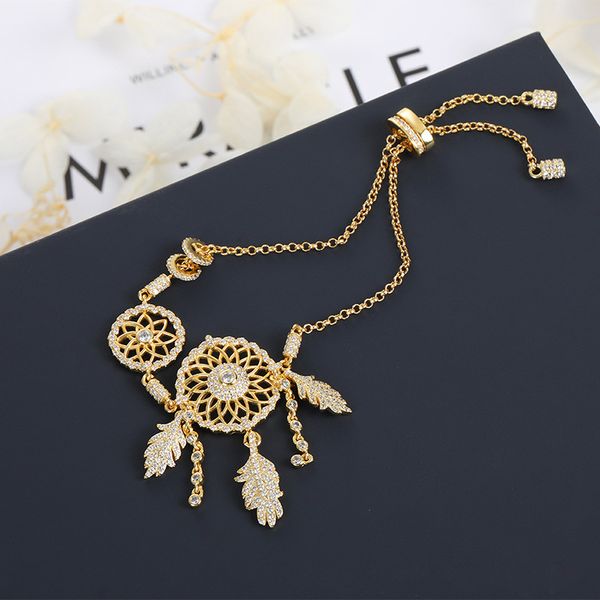 

european and american bracelet tassel dream net shining zircon personality temperament women boast of fashion accessories, Black