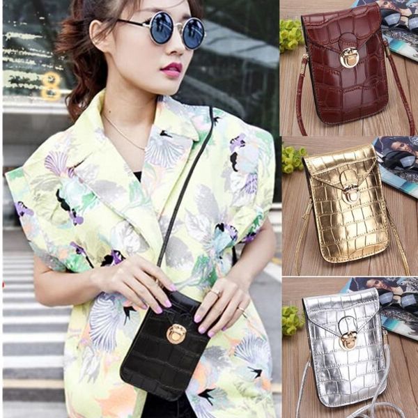 

repair tools & kits silver mobile phone mini bags small clutches shoulder bag crocodile leather women handbag black clutch purse flap