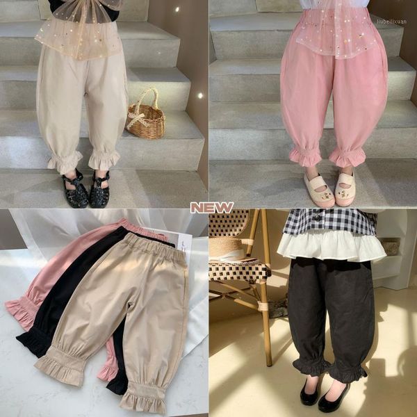 

spring baby girls cotton trousers children korean leisure pink pants1, Blue