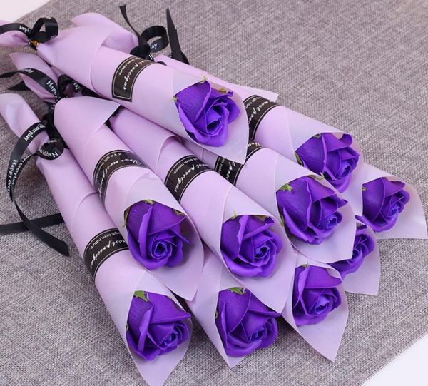 1000 pcs único stem artificial rosa flores românticas dia dos namorados casamento festa de aniversário de aniversário rosas flor rosa azul sn5532