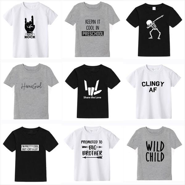 

kids t shirt for boy summer short sleeve toddler boys casual clothing girls, Blue