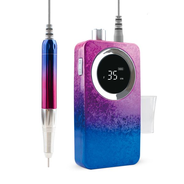 

brushless motor handle cordless gradient color 35000rpm portable nail drill electric machine rechargeable wireless polisher file