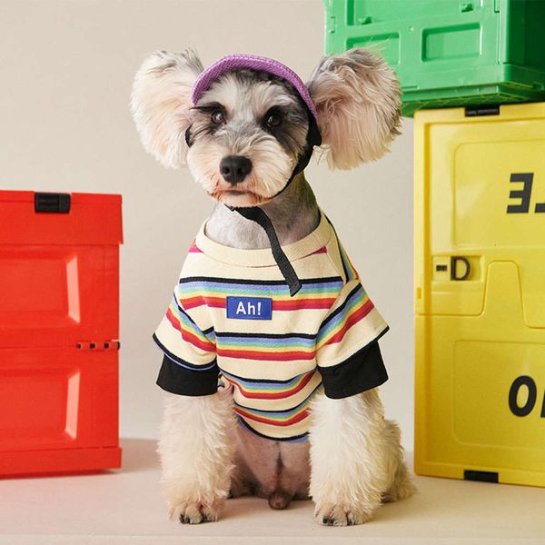 

autumn clothing small and medium dog stripe sweater