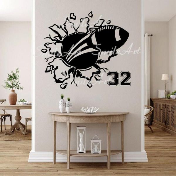 

wall stickers cartoon custom name football decal removable mural poster for baby kids rooms decor art sticker murals