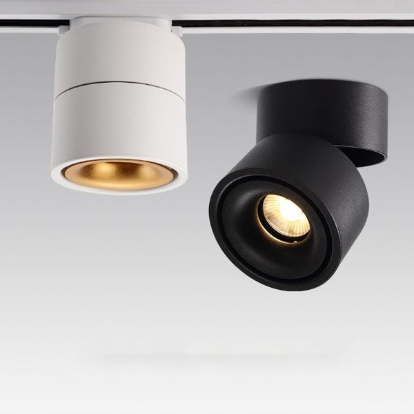 

downlights led dimmable cob surface mounted ceiling lamps 5w/7w/10w/12w foldable 360Â° rotatable background spot lights