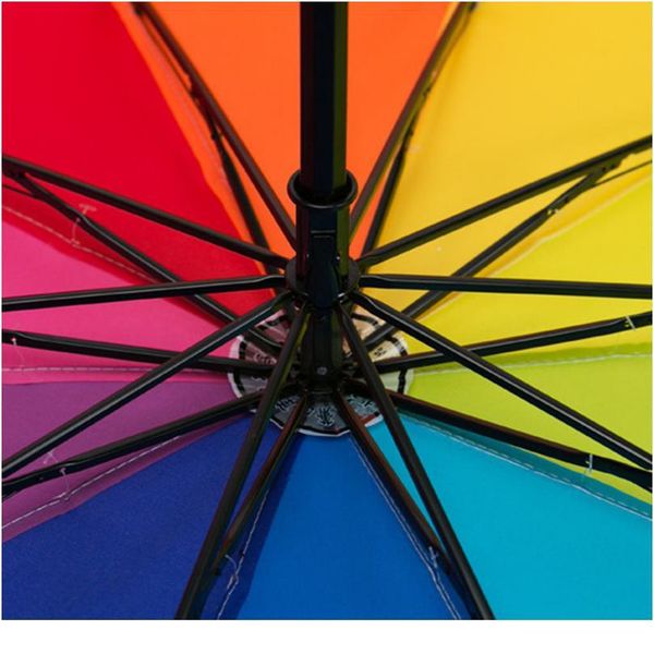 

colorful anti uv umbrella rain women three-folding color rainbow sunny and rainy umbrella parasol folding umbrella f qylmqt