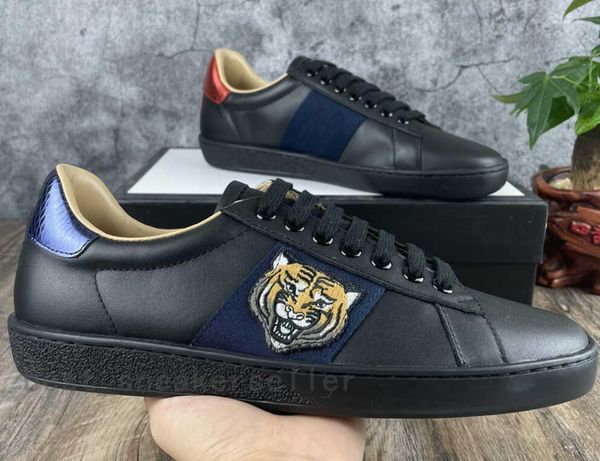 

casual sneaker men women shoes low stripes flat shoe walking sports trainers embroidery tige chaussures pour hommes, Black