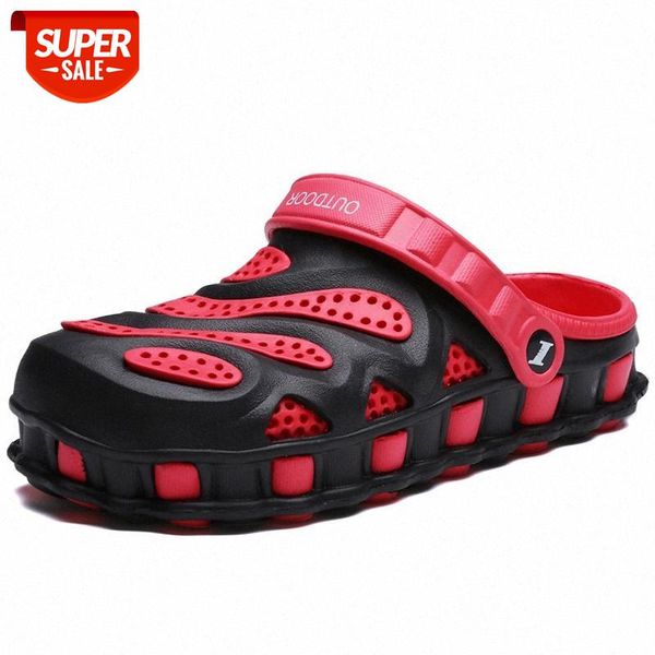 

new summer slippers aqua breathable water beach shoes for men jelly slides men clogs flat shoes plus size 40-46 #me7v, Black