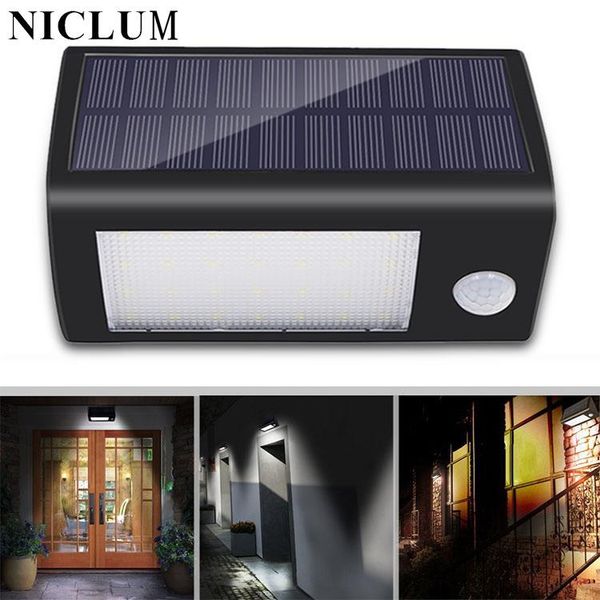 

outdoor wall lamps niclum solar led light lamp sensor lights sconce waterproof for garden street lighting