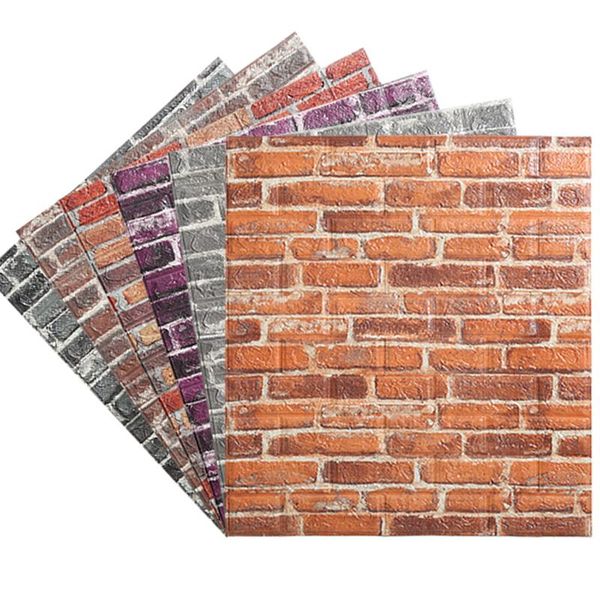 

wallpapers 3d brick pattern wallpaper self-adhesive wall sticker diy home living room bed kitchen waterproof deco