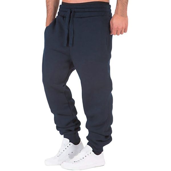 

2021 recruit new casual jogging solid street broek men joggers oversize fire men's fitness, Black