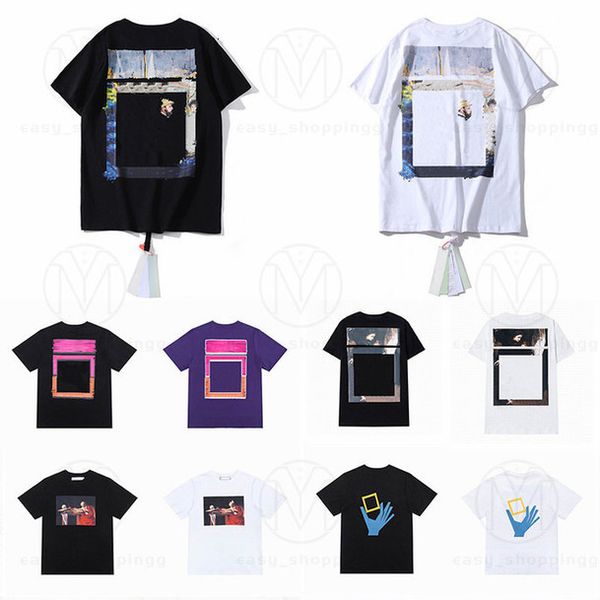 

2021 21ss summer mens women designers t shirts loose tees fashion man s casual shirt luxurys clothing street shorts sleeve clothes tshirts_c, White;black