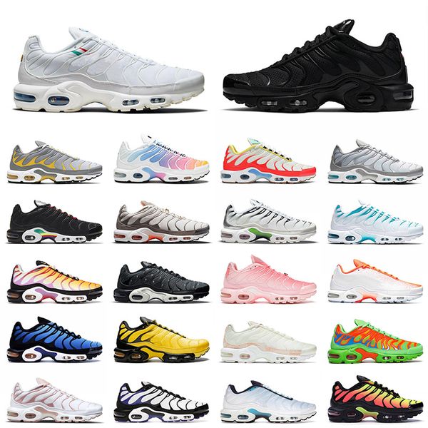 

2022 plus tn running shoes triple black multi white size 12 rainbow hyper blue oreo mean green mens women bleached aqua trainers sneakers 36
