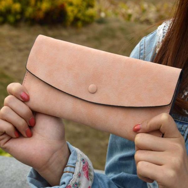 

long clutch credit card holders lady cover womens wallets coin purses female solid matte leather removable cards case, Red;black