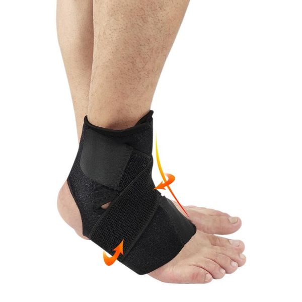 

ankle support 1pc sports brace compression tendon pain relief strap foot sprains wrap, Blue;black