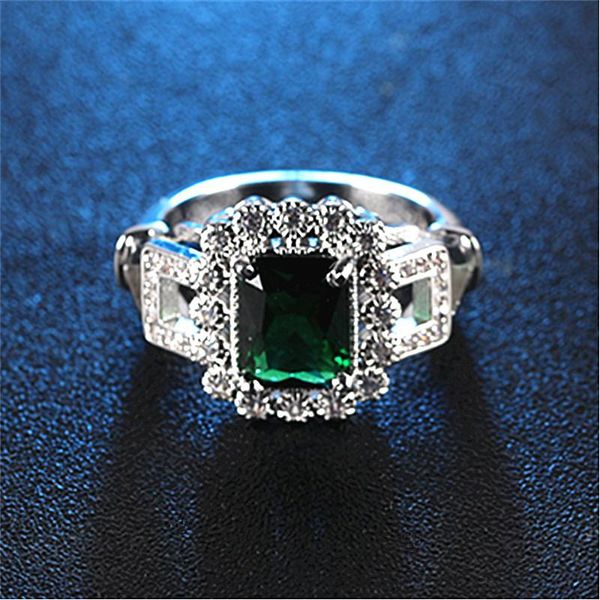 

wedding rings silver color ring classic exquisite temperament female models inlaid zircon hand jewelry, Slivery;golden