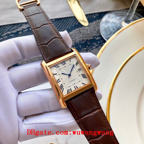 

2020 classic tank solo men watches joker leather wristwatches 316l stainless steel square mens watch d3102