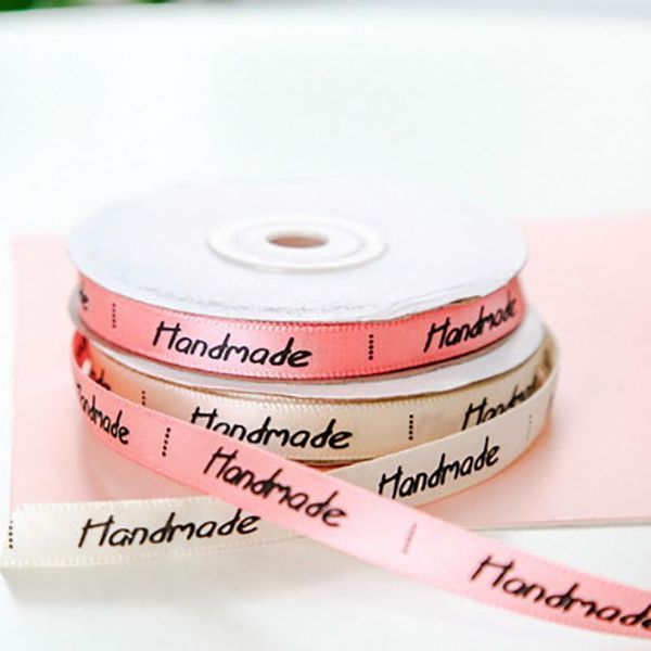 

christmas decorations ''handmade'' printed polyester ribbon for wedding party gifts wrapping ribbons