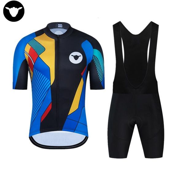 

racing sets 2021 pro team black sheep cycling jersey 19d bib set bike clothing ropa ciclism bicycle wear clothes mens shorts, Black;blue