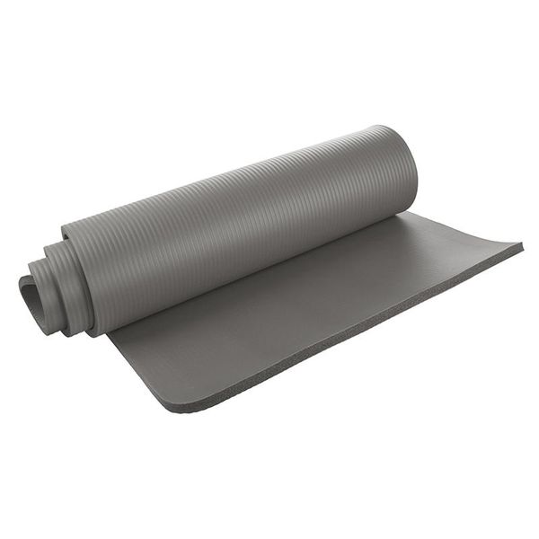 

yoga mat 15mm thick exercise fitness physio pilates gym mat non slip crash mat, gray