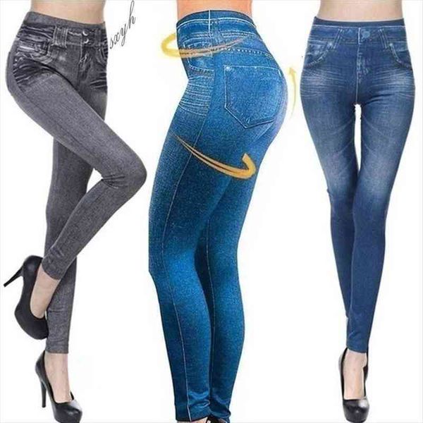 

sport lady women fake denim jeans leggings jeggings streth pants with pockets blue black slim leggings jeans skinny trousers, Black;white