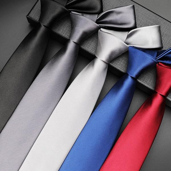 

bow ties formal dress solid color male tie 8cm black suit shirt business hand, Black;gray