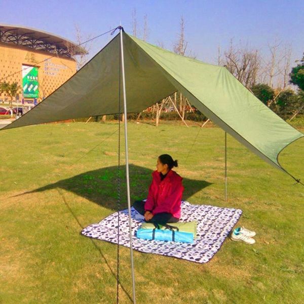 

tents and shelters outdoor large canopy sunshade beach camping tent waterproof moisture-proof triangles cloth ground mat d2q7