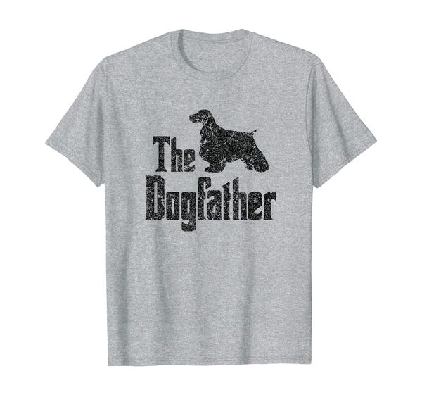 

the dogfather t-shirt english cocker spaniel, funny dog gift, White;black