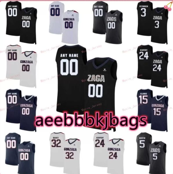 

stitched custom jersey domantas sabonis john stockton 13 josh perkins kelly olynyk gonzaga bulldogs college men women youth, Black