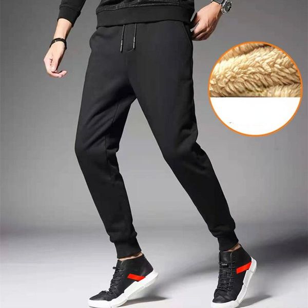 

men's pants cotton sweatpants streetwear fashion harem men full length drawstring trousers for casual y409, Black