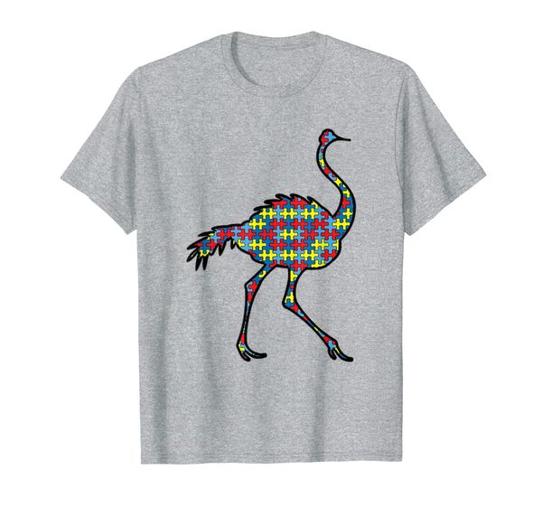 

cassowary autism awareness kids ostrich puzzle day mom gift t-shirt, White;black