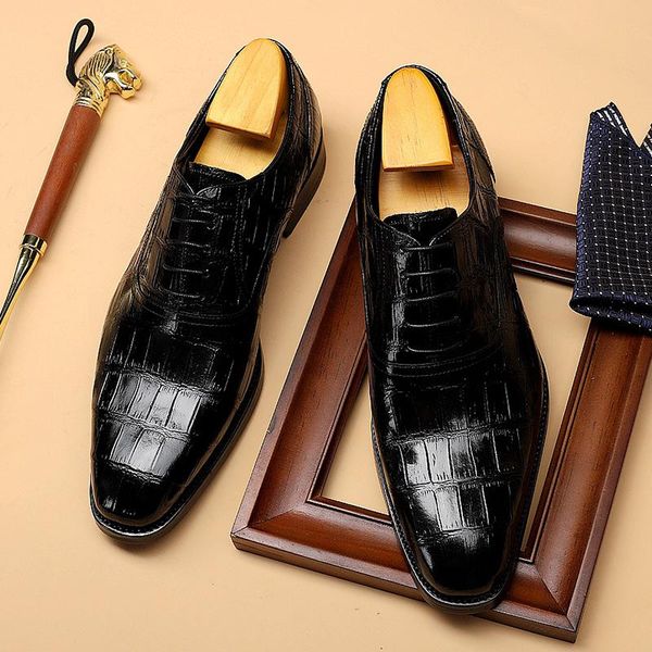 

dress shoes men genuine leather mens italian design black calf laces up pointed toe wedding business