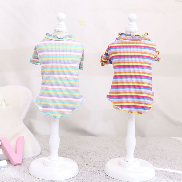

spring and autumn wear bomei bear teddy pet cloth cotton knitted bottom coat