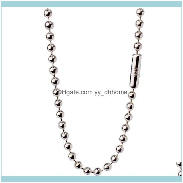 Цепи ожерелья ювелирные украшения Justneo Solid 925 Sier Sier Bark Chain Ожерелье 16-36 дюймов, базовая для подвески.