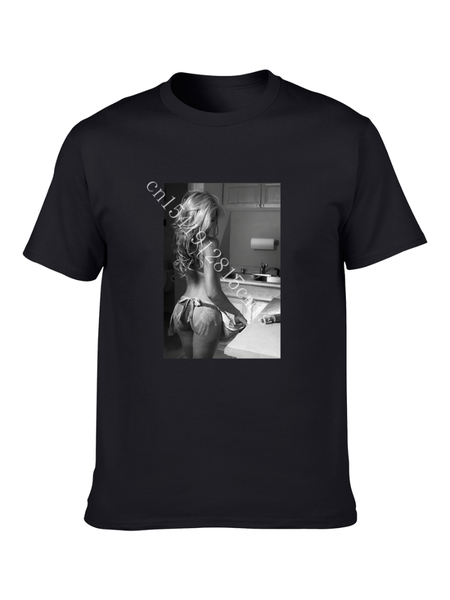 

men's t-shirts funny girl in the bath t-shirt 100% pure cotton campus casual fashion hip-hop high street harajuku style extra large mal, White;black