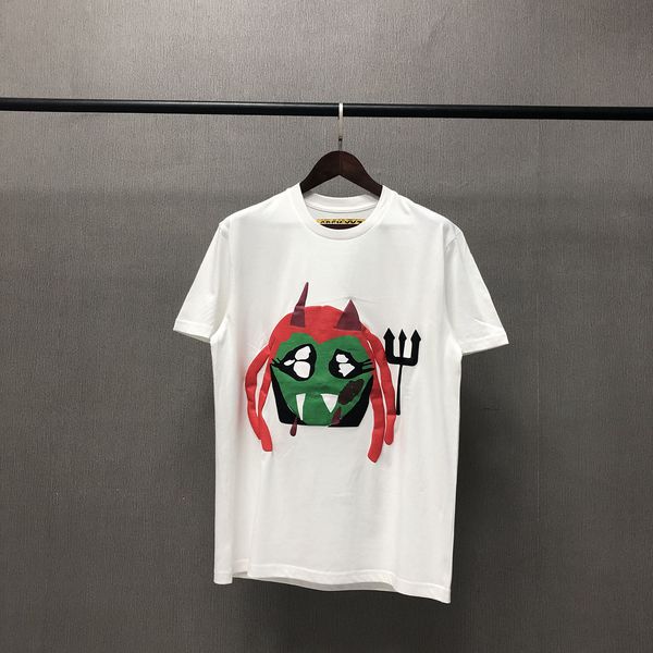 

tee cartoon 3d foam printing short sleeve t-shirt 1, White;black